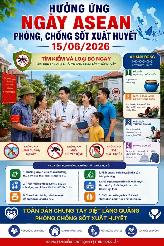 HƯỞNG ỨNG NGÀY ASEAN PHÒNG, CHỐNG BỆNH SỐT XUẤT HUYẾT LẦN THỨ 16 